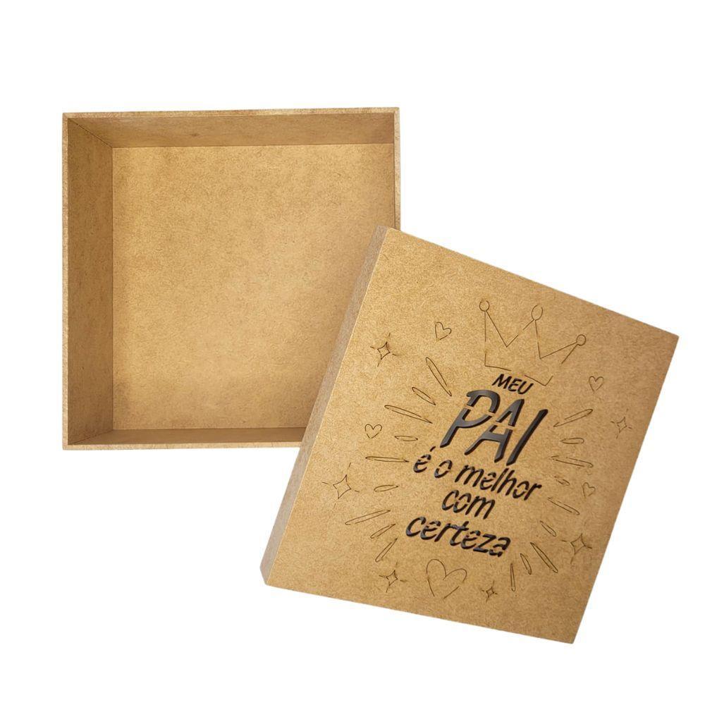 Caixas Personalizadas 100% Mdf Cru (17x17x07) Meu Pai é O Melhor - 4