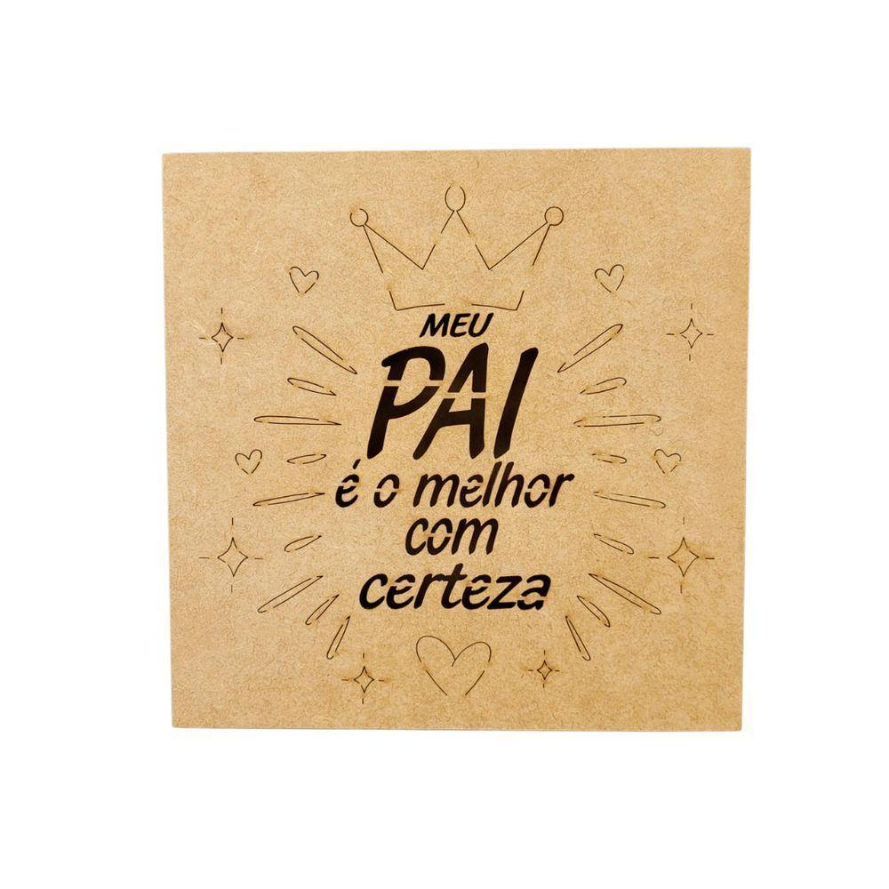 Caixas Personalizadas 100% Mdf Cru (17x17x07) Meu Pai é O Melhor - 5