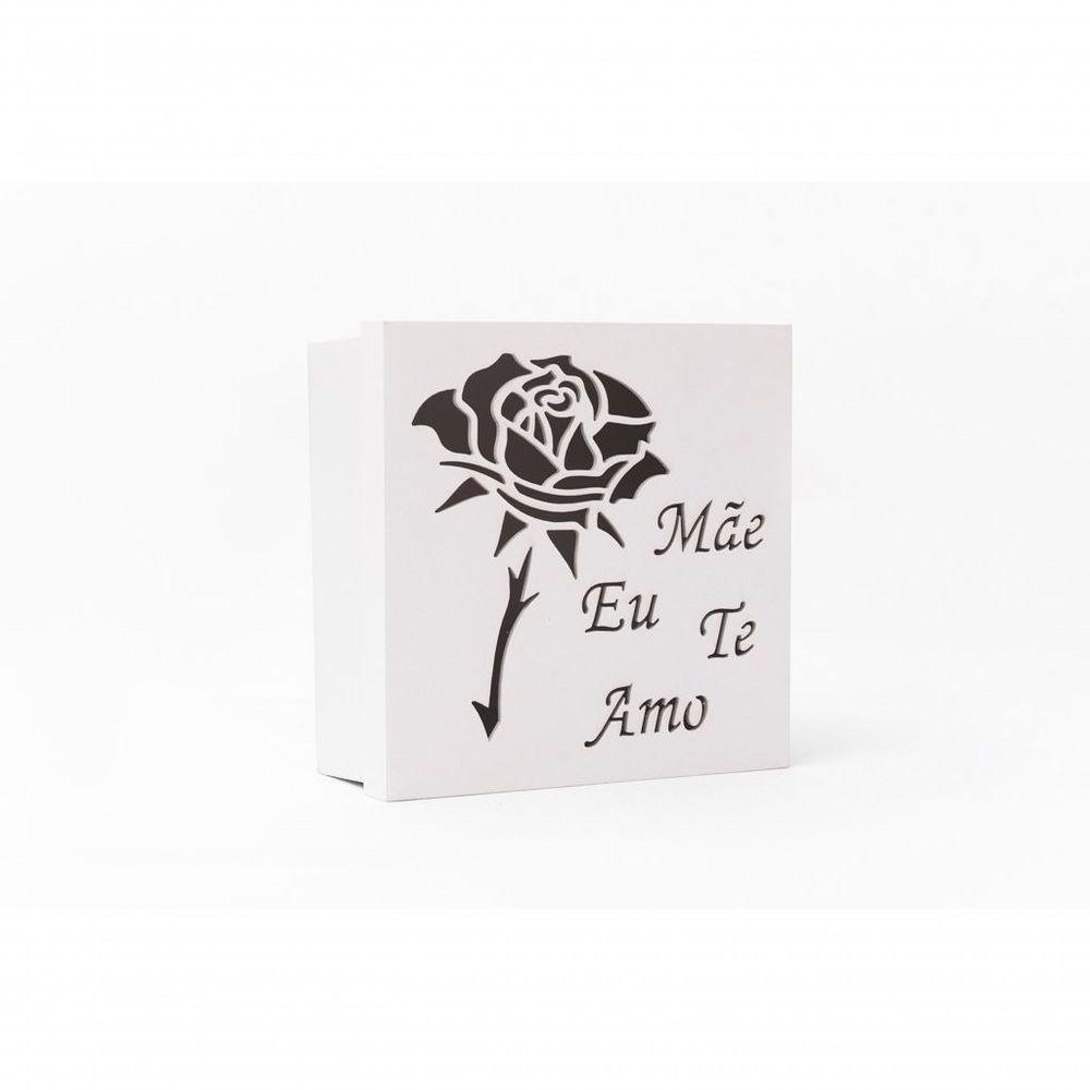 Caixas Personalizadas Brancas 100% Mdf (17x17x07) Mãe Eu Te Amo - 1