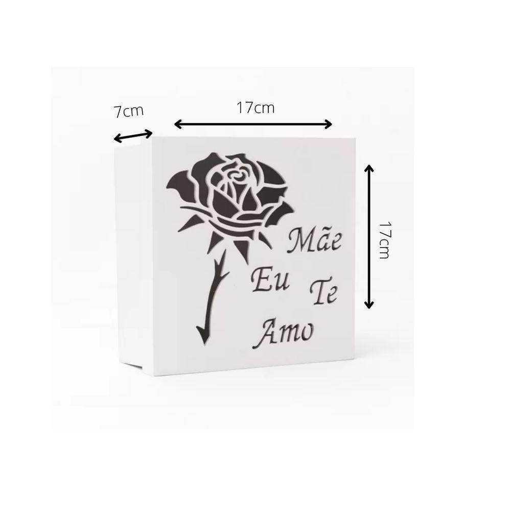 Caixas Personalizadas Brancas 100% Mdf (17x17x07) Mãe Eu Te Amo - 4