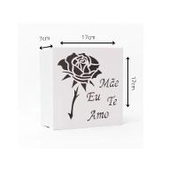 Caixas Personalizadas Brancas 100% Mdf (17x17x07) Mãe Eu Te Amo - 4