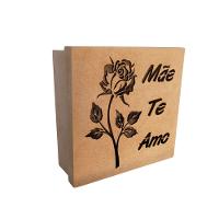 Caixas Personalizadas 100% Mdf Cru (17x17x07) Mãe Te Amo - 1