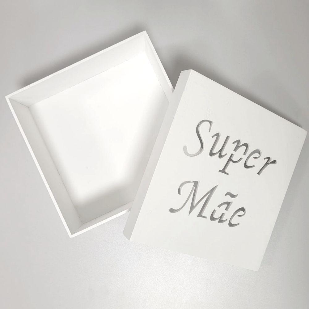 Caixas Personalizadas Brancas 100% Mdf (17x17x07) Super Mãe - 2