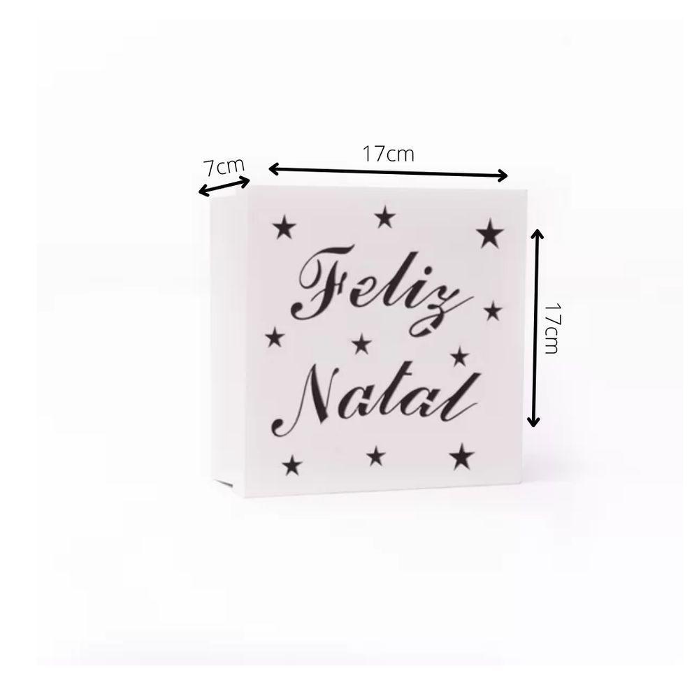 Caixas Personalizadas Brancas 100% Mdf (17x17x07) Feliz Natal - 4