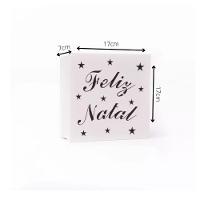 Caixas Personalizadas Brancas 100% Mdf (17x17x07) Feliz Natal - 4