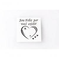 Caixas Personalizadas Brancas 100% Mdf (17x17x07) Sou Feliz Por Você Existir - 3