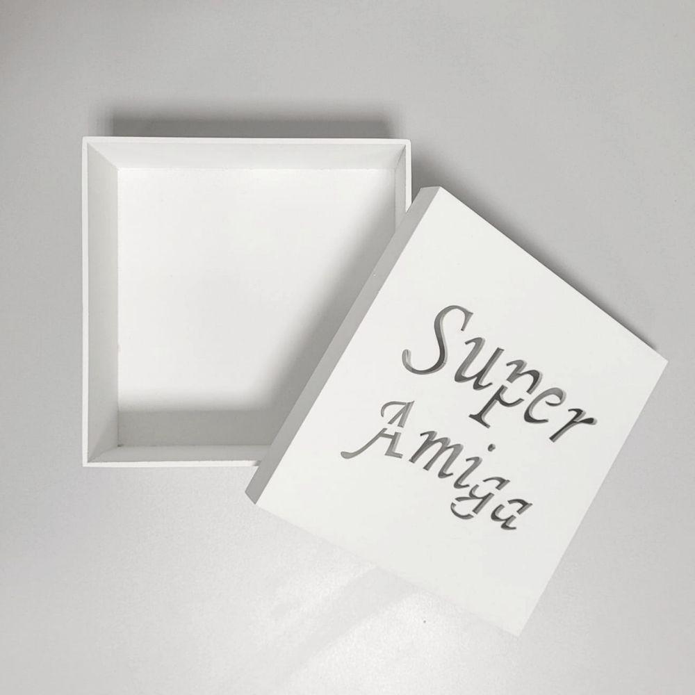 Caixas Personalizadas Brancas 100% Mdf (17x17x07) Super Amiga - 2