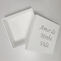 Caixas Personalizadas Brancas 100% Mdf (17x17x07) Amor Da Minha Vida - 2