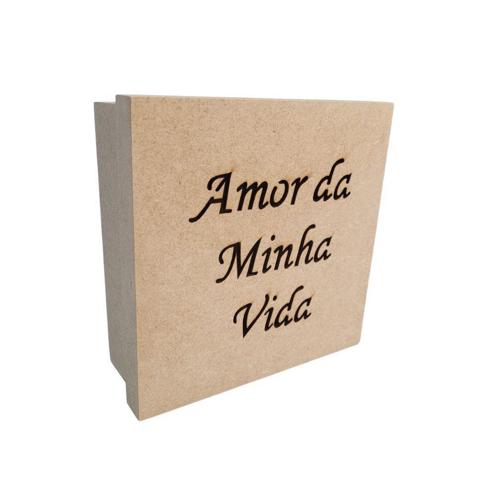 Caixas Personalizadas 100% Mdf Cru (17x17x07) Amor Da Minha Vida - 1