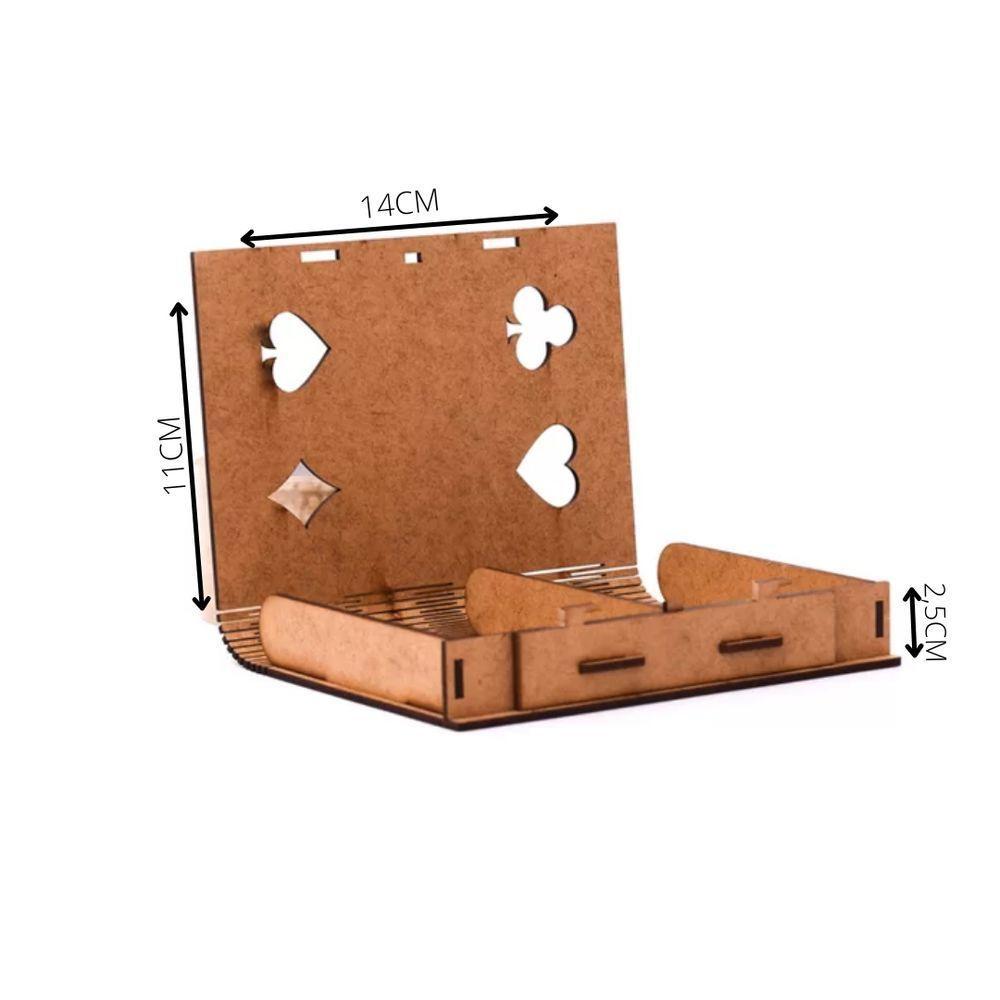Porta Baralho 100% Mdf (14x11x2,5) Mdf Cru - 3