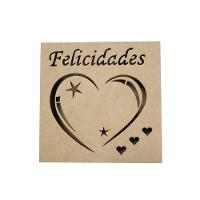 Caixas Personalizadas 100% Mdf Cru (17x17x07) Felicidades 1 - 3