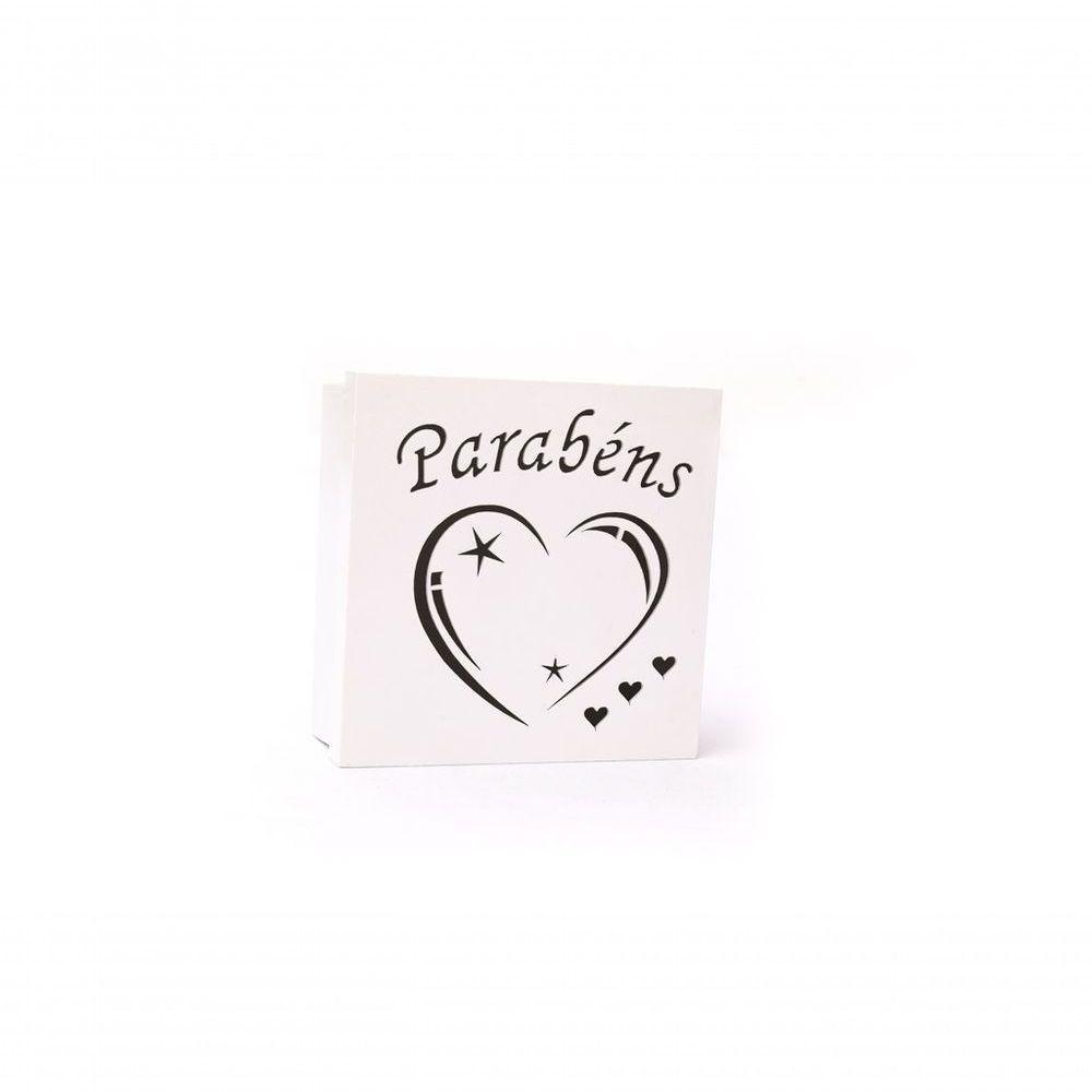 Caixas Personalizadas Brancas 100% Mdf (17x17x07) Parabéns 2 - 1