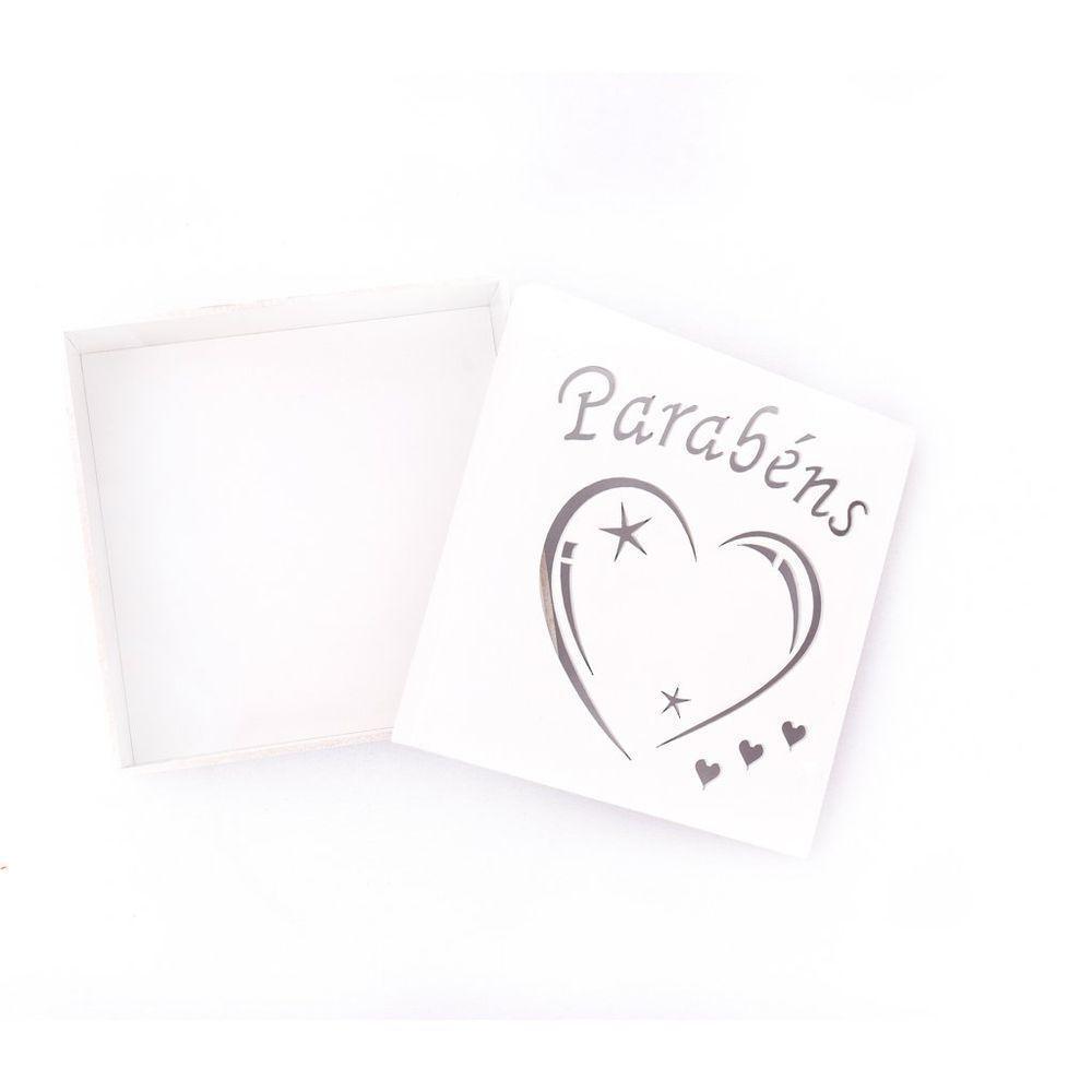 Caixas Personalizadas Brancas 100% Mdf (17x17x07) Parabéns 2 - 2