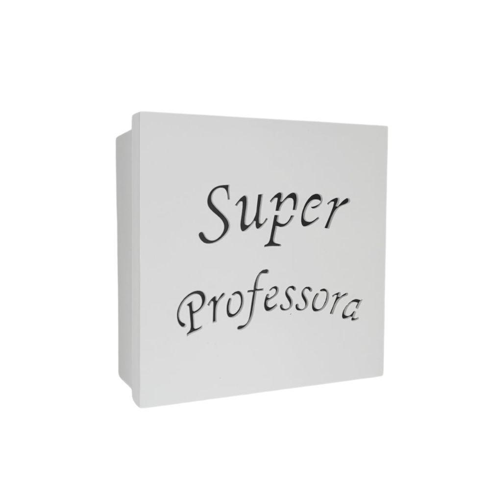 Caixas Personalizadas Brancas 100% Mdf (17x17x07) Super Professora - 1