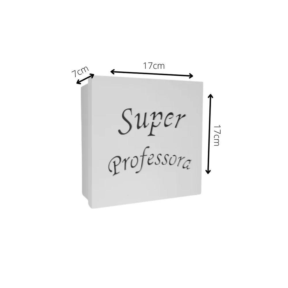 Caixas Personalizadas Brancas 100% Mdf (17x17x07) Super Professora - 4