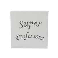 Caixas Personalizadas Brancas 100% Mdf (17x17x07) Super Professora - 3