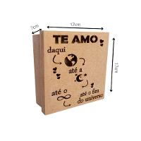 Caixas Personalizadas 100% Mdf Cru (17x17x07) Te Amo Daqui Até A Lua... - 4