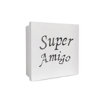 Caixas Personalizadas Brancas 100% Mdf (17x17x07) Super Amigo - 1