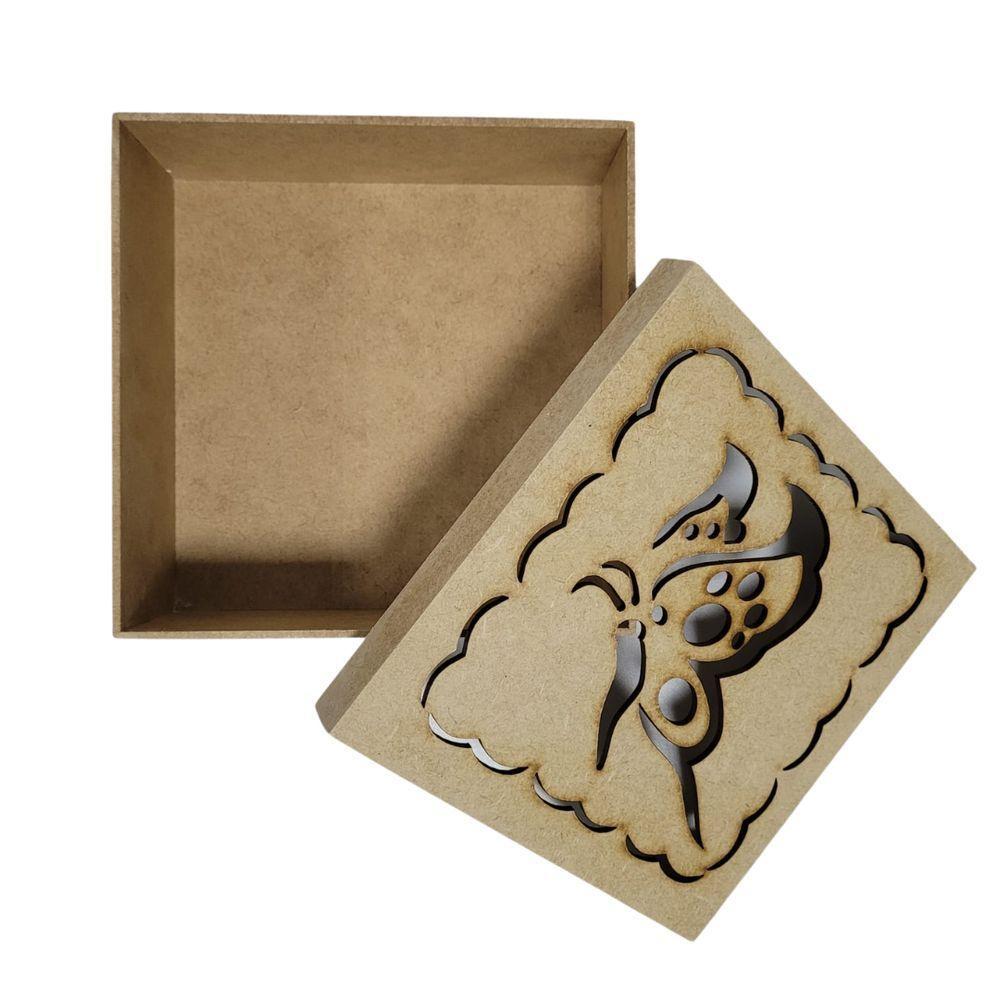 Caixas Personalizadas 100% Mdf Cru (17x17x07) Borboleta - 2