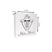 Caixas Personalizadas Brancas 100% Mdf (17x17x07) Pai Meu Herói - 7