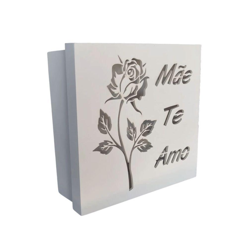Caixas Personalizadas Brancas 100% Mdf (17x17x07) Mãe Te Amo - 1