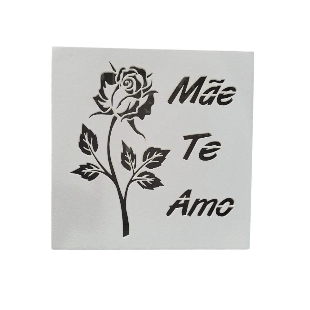 Caixas Personalizadas Brancas 100% Mdf (17x17x07) Mãe Te Amo - 3