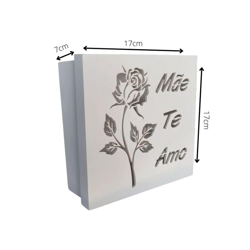 Caixas Personalizadas Brancas 100% Mdf (17x17x07) Mãe Te Amo - 4