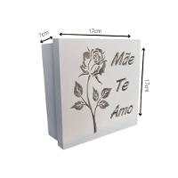 Caixas Personalizadas Brancas 100% Mdf (17x17x07) Mãe Te Amo - 4