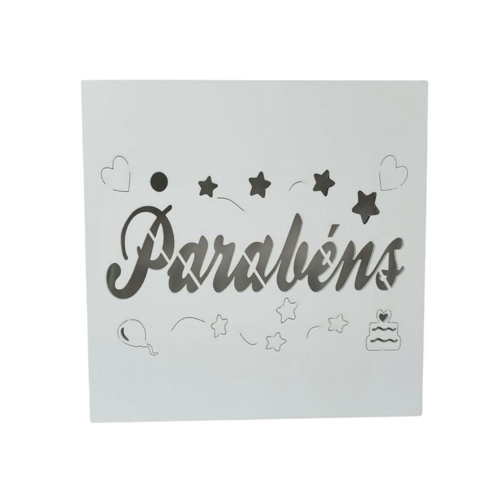 Caixas Personalizadas Brancas 100% Mdf (17x17x07) Parabéns Emoji - 3