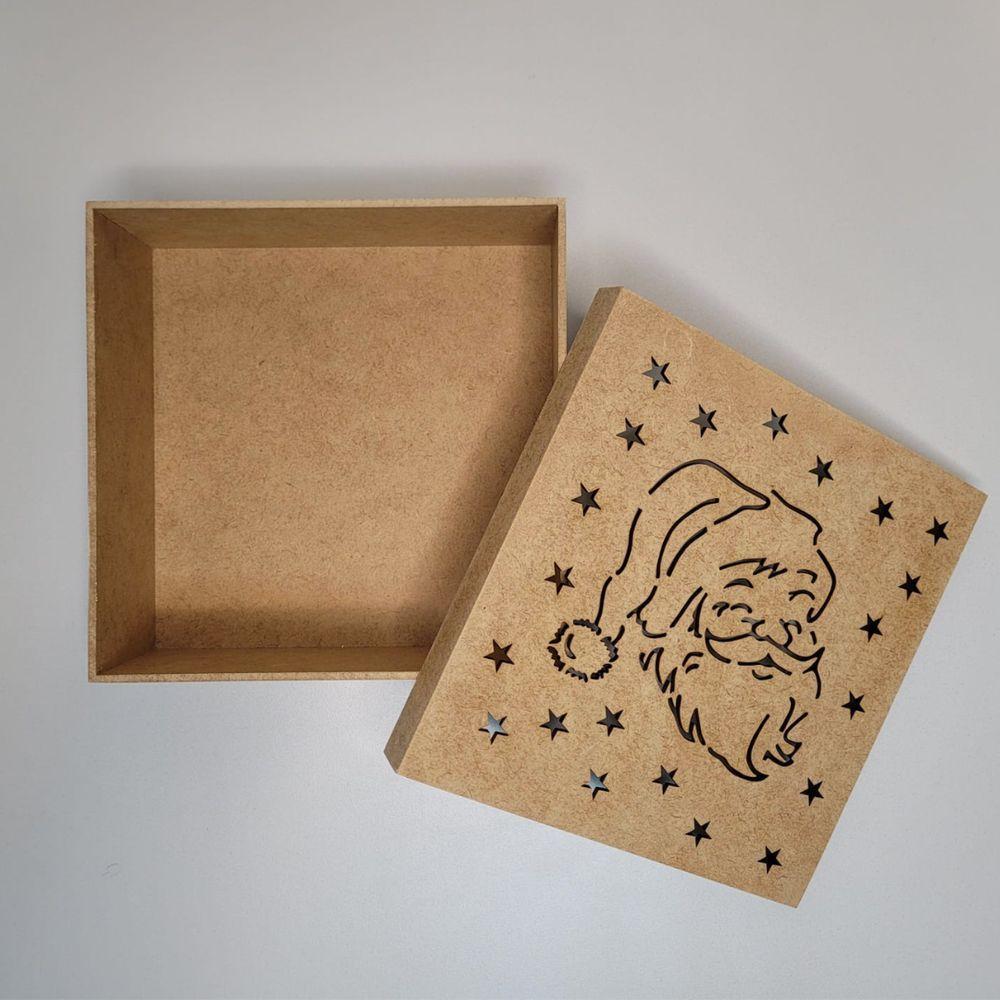 Caixas Personalizadas 100% Mdf Cru (17x17x07) Papai Noel - 2