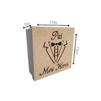 Caixas Personalizadas 100% Mdf Cru (17x17x07) Pai Meu Herói - 4