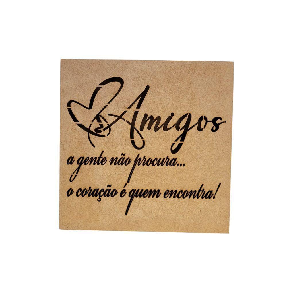 Caixas Personalizadas 100% Mdf Cru (17x17x07) Amigos A Gente Não... - 3