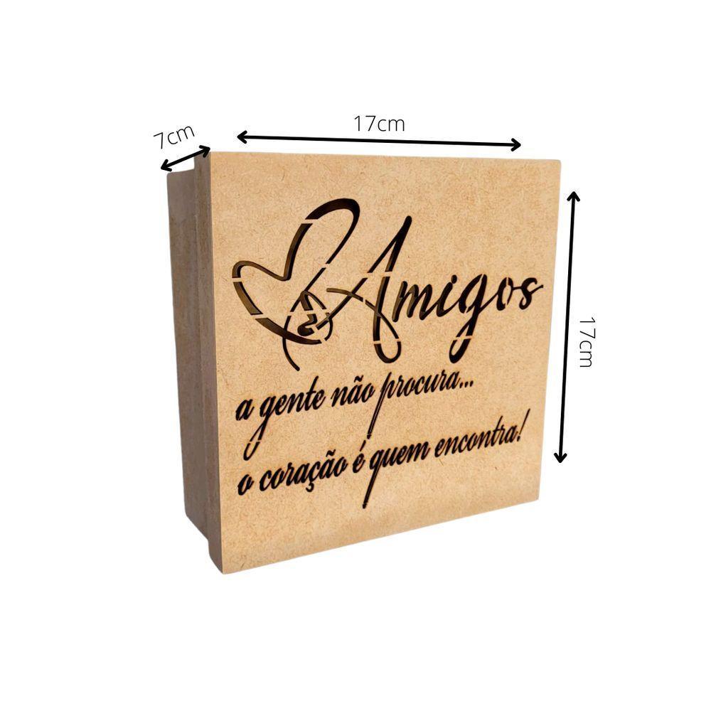 Caixas Personalizadas 100% Mdf Cru (17x17x07) Amigos A Gente Não... - 4