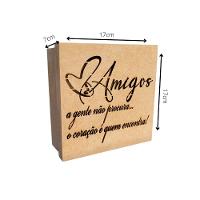 Caixas Personalizadas 100% Mdf Cru (17x17x07) Amigos A Gente Não... - 4