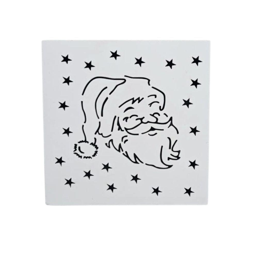 Caixas Personalizadas Brancas 100% Mdf (17x17x07) Papai Noel - 3