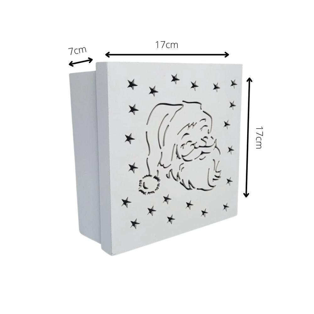 Caixas Personalizadas Brancas 100% Mdf (17x17x07) Papai Noel - 4