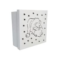 Caixas Personalizadas Brancas 100% Mdf (17x17x07) Papai Noel - 1