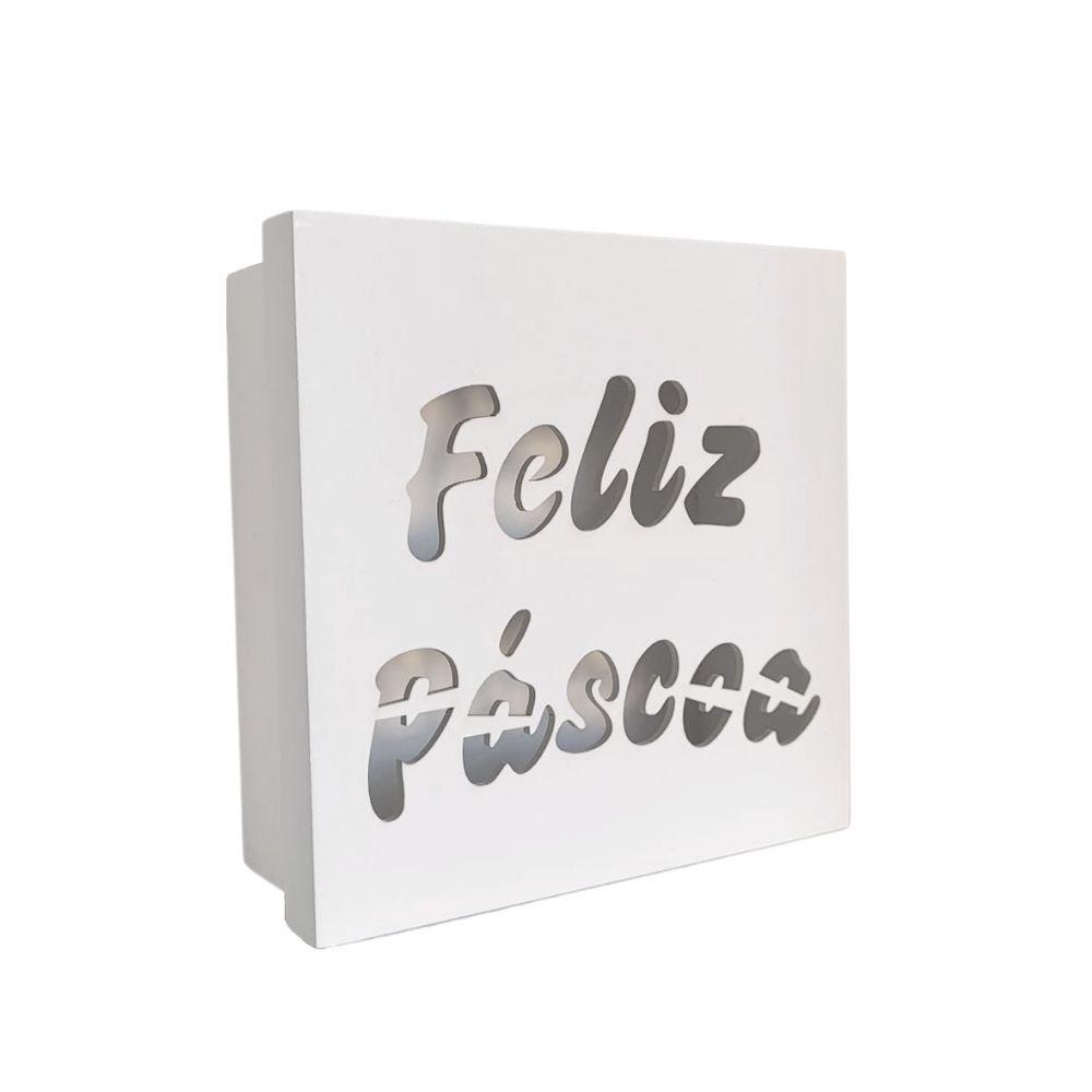 Caixas Personalizadas Brancas 100% Mdf (17x17x07) Feliz Páscoa - 1
