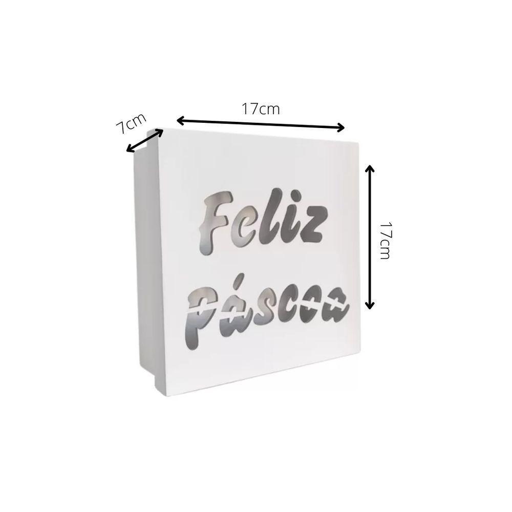 Caixas Personalizadas Brancas 100% Mdf (17x17x07) Feliz Páscoa - 4