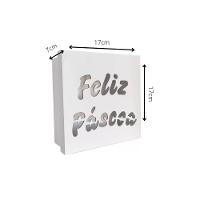 Caixas Personalizadas Brancas 100% Mdf (17x17x07) Feliz Páscoa - 7