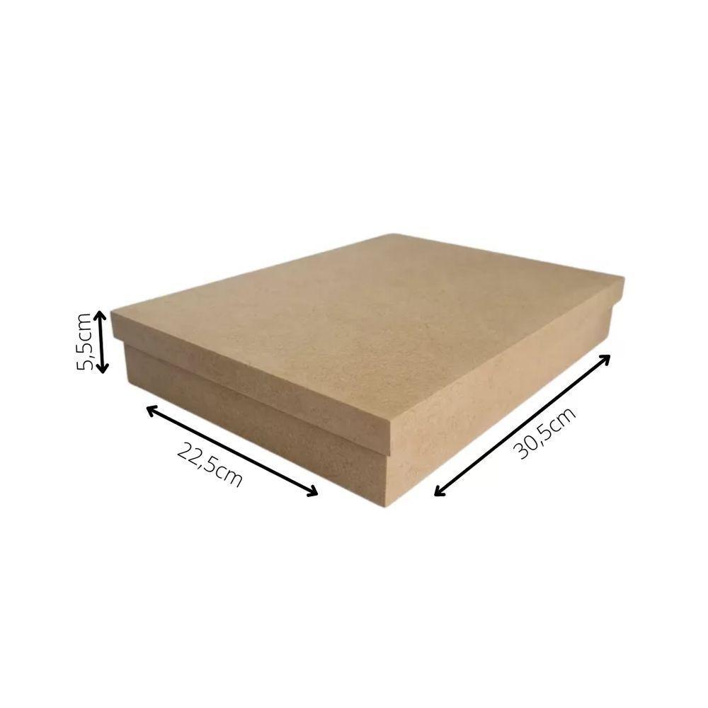 Caixa Para Papel A4 100% Mdf (30,5x22,5x5,5) Mdf Cru - 4