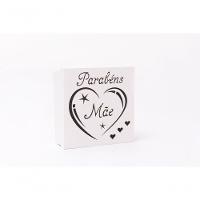 Caixas Personalizadas Brancas 100% Mdf (17x17x07) Parabéns Mãe - 1