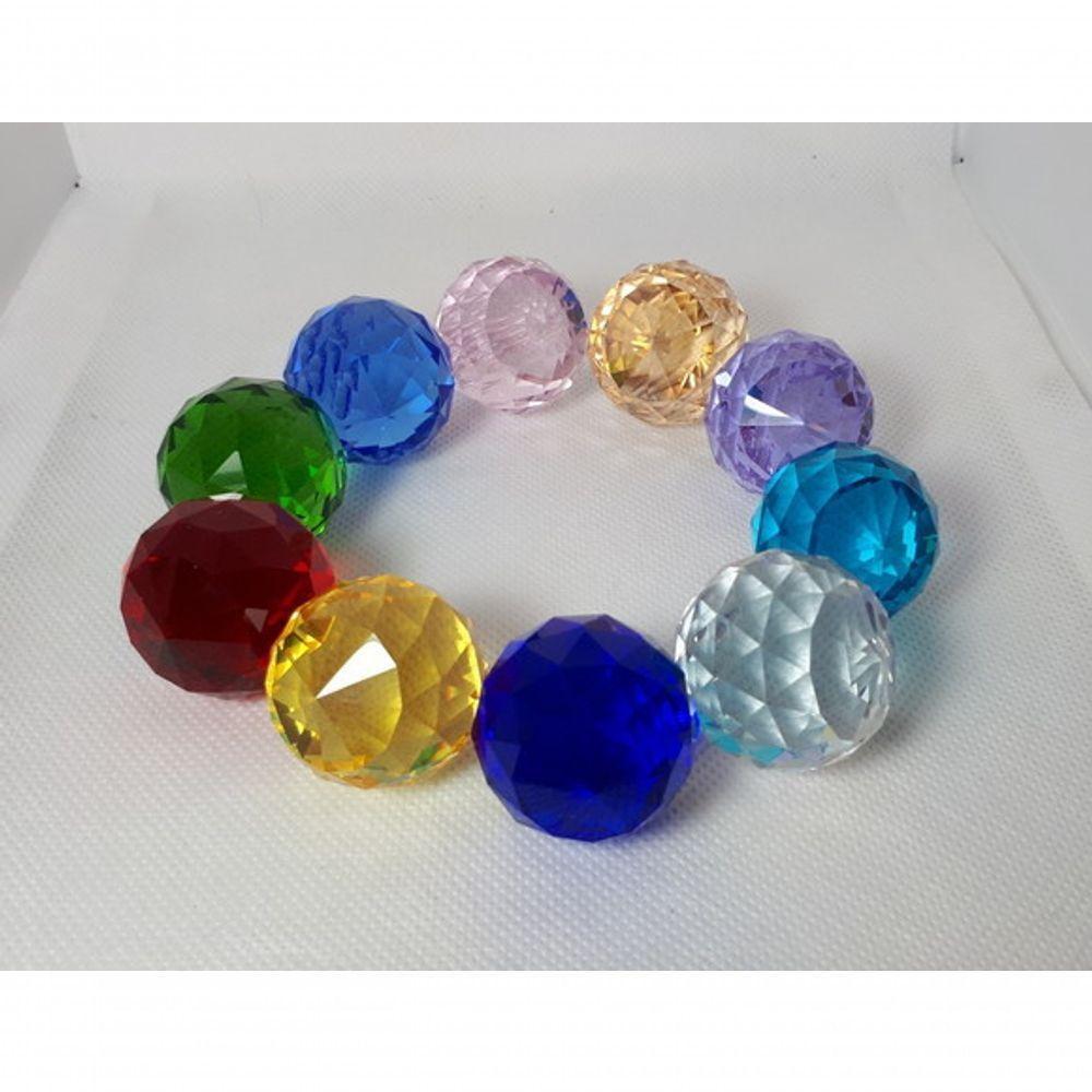 Bola De Cristal 3,0 Cm Com Argolas 10 Un - 2