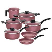 Jogo De Panelas Turim Em Alumínio Com Revestimento Interno E Externo Em Antiaderente Star - 1