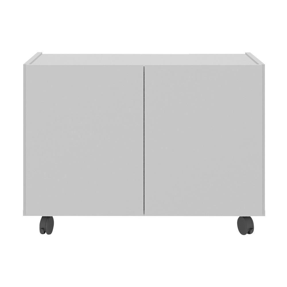 Gabinete Armário De Banheiro 62,5cm Com Rodízios 2 Portas Multimóveis Mp5043 Branco Branco - 5