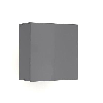 Armario Aereo Cozinha 2 Portas Cinza Cinza