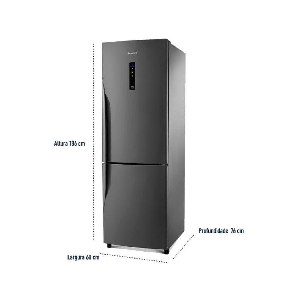 Geladeira Duplex 397 Litros Bb41pv1t Inverter Frost Free Com Smartsense Panasonic Titanio 220v - 6