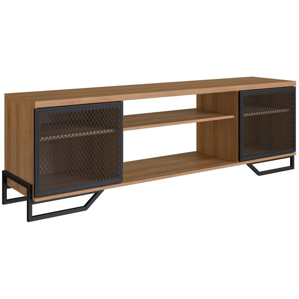 Rack Industrial 180 Cm 2 Pt Com Tela Em Metal 1027 Preto Mell Pp Preto Mell - 1