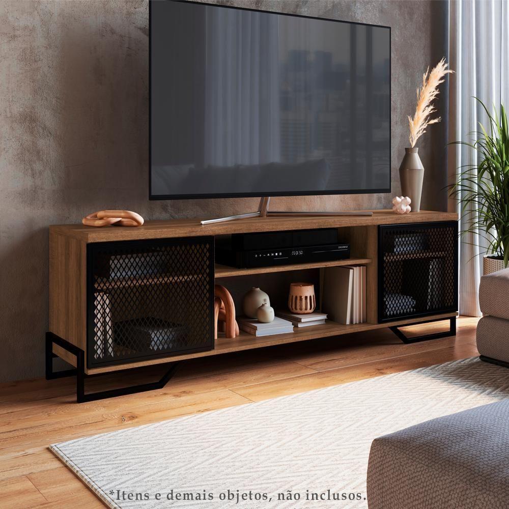 Rack Industrial 180 Cm 2 Pt Com Tela Em Metal 1027 Preto Mell Pp Preto Mell - 8