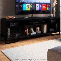 Rack Industrial 180 Cm 2 Pt Com Tela Em Metal 1027 Preto Pp Preto - 7